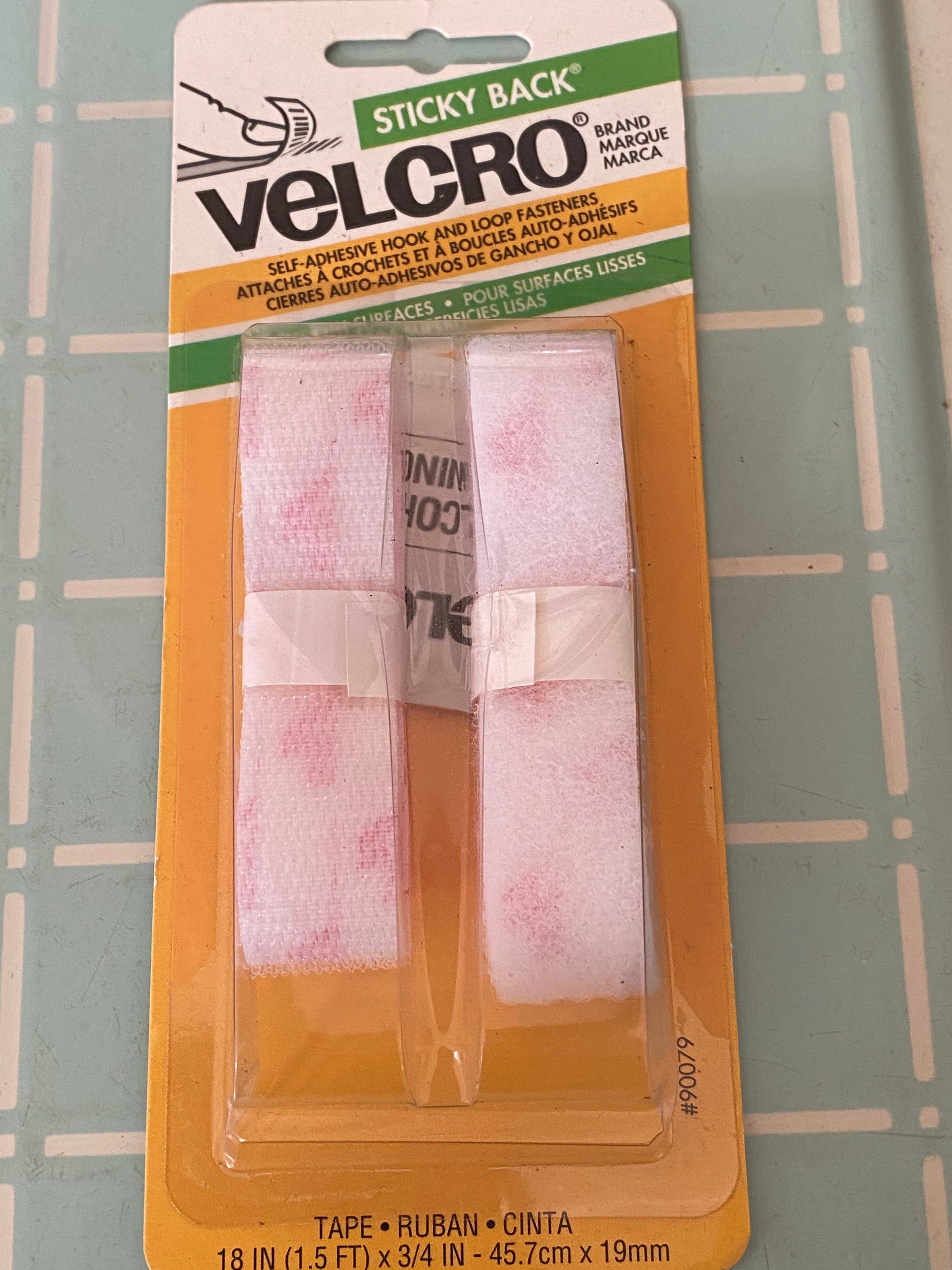 VELCRO Brand Sticky Back Tape Roll with Adhesive | Cut Strips to Length |  Hook and Loop Fasteners | Perfect for Home, Office or Classroom, 6' x 3/4