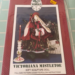 Victoriana Mistletoe or Victor Desmond Yuletide Soft Sculpture Doll Pattern by Alma Lynne’s Works of Heart