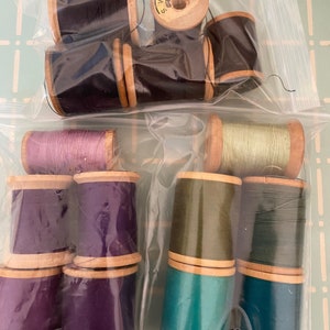 Large Vintage Wooden Thread Spools- Various Colors
