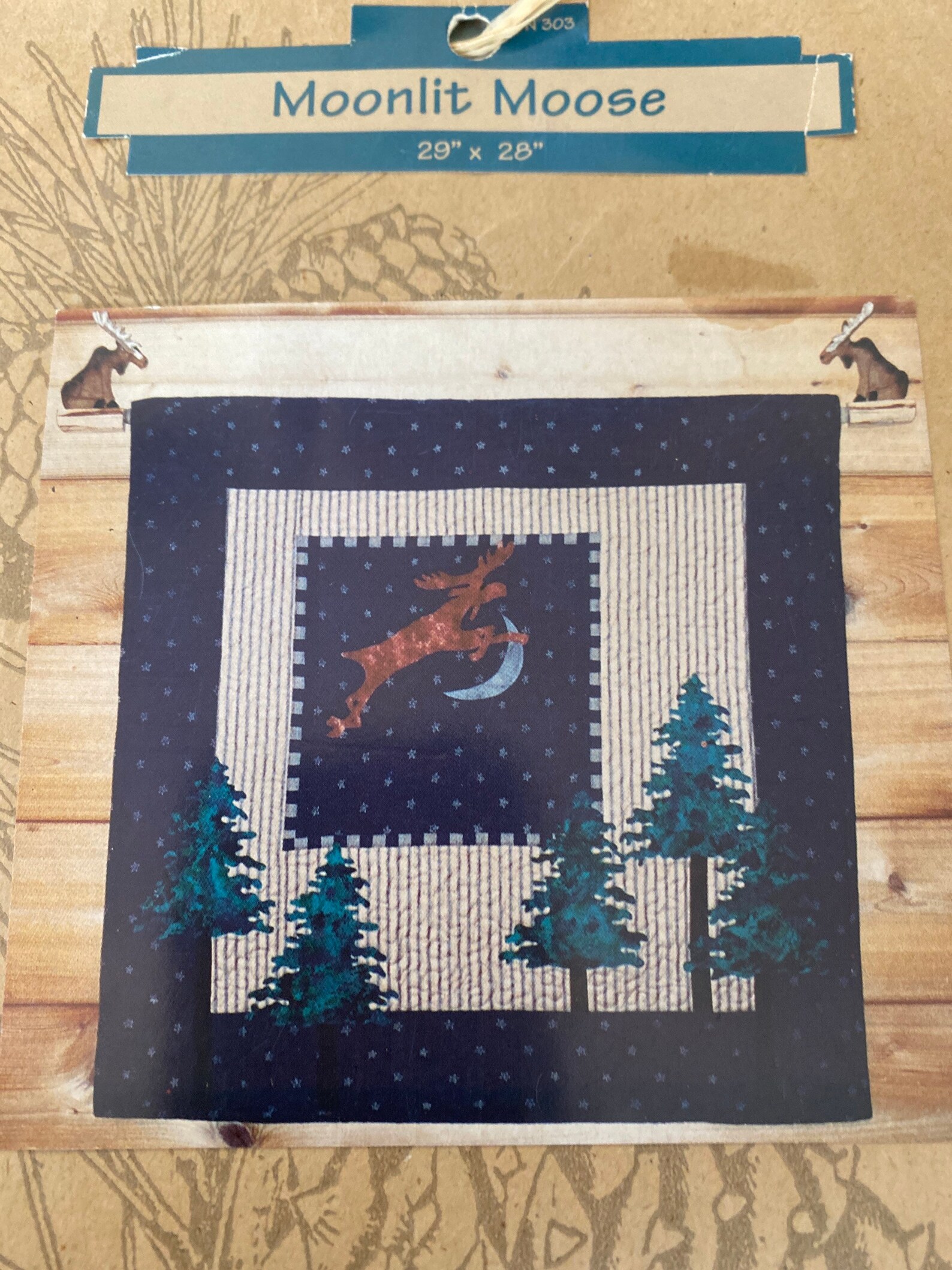 Moonlit Moose Wall Hanging Quilt Pattern by Pine Needles Etsy UK