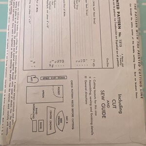 Various Vintage Apron Patterns by Mccalls Etsy