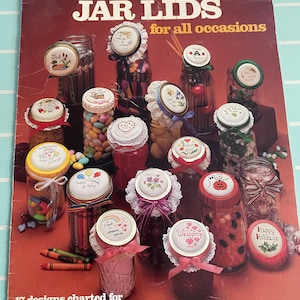 Counted Cross Stitch Jar Lids for all Occasions by Leisure Arts