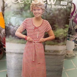 Simple Knit Dress Pattern by Butterick #5950
