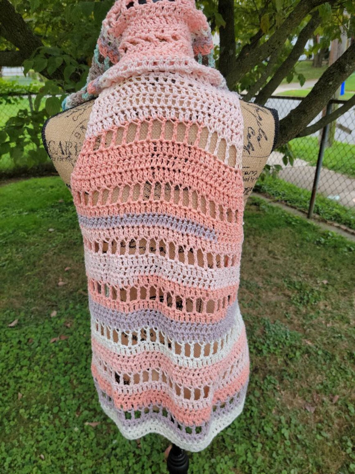 Boho Hooded Vest Crochet Pattern Etsy