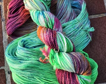 Hand dyed yarn, Special dye January. Multiple yarn bases