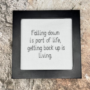 Motivational Quote, Resilience Gift, Encouragement for Tough Times, Falling Down is Part of Life