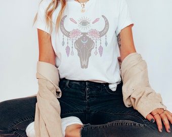 Boho Graphic Tee Unisex Jersey Short Sleeve Tee | Cozy Graphic Tee for Women, Gift for Her, Oversized Shirt