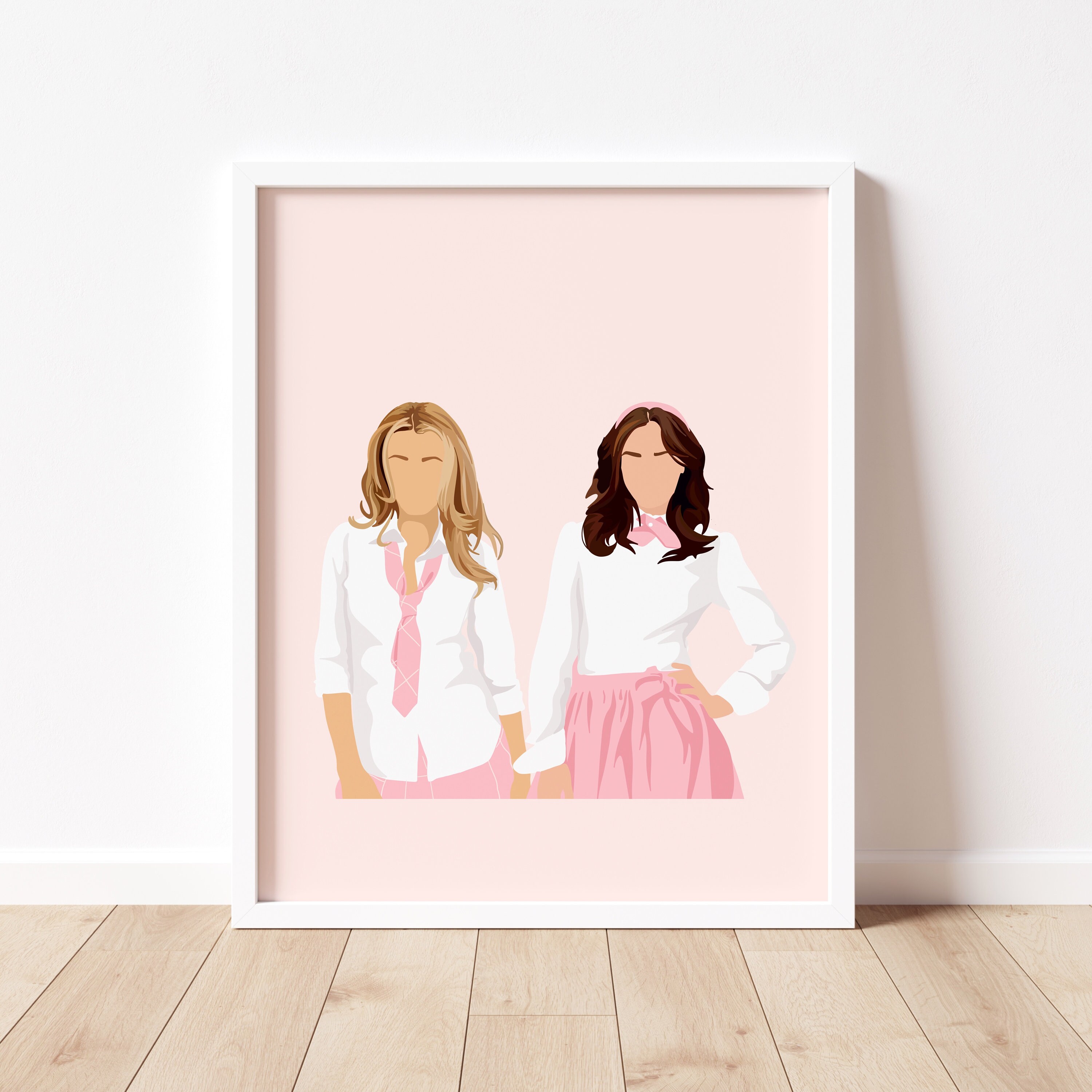 Gossip Girl Art Print / Modern Art Print / Pink / Serena Blair Etsy