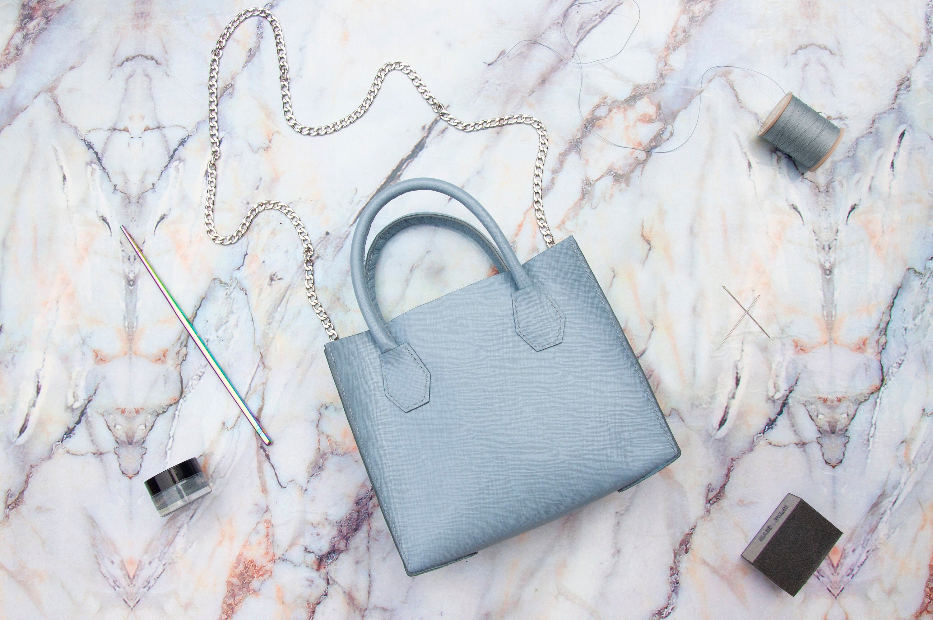 Leather Purse Kit / Make Your Own Kit Handbag / How to Kit Etsy