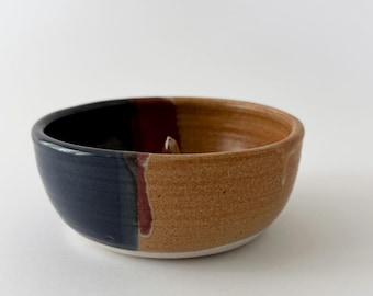 Signed Studio Pottery Lemon Juicer Ring Holder Dish Handmade Ceramic Citrus Reamer Bowl