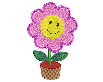 Smiling flower in a pot