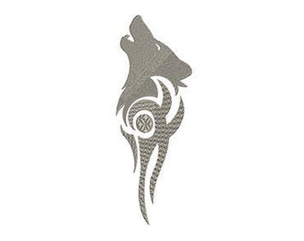 Howling dacian wolf totem / Embroidery machine design