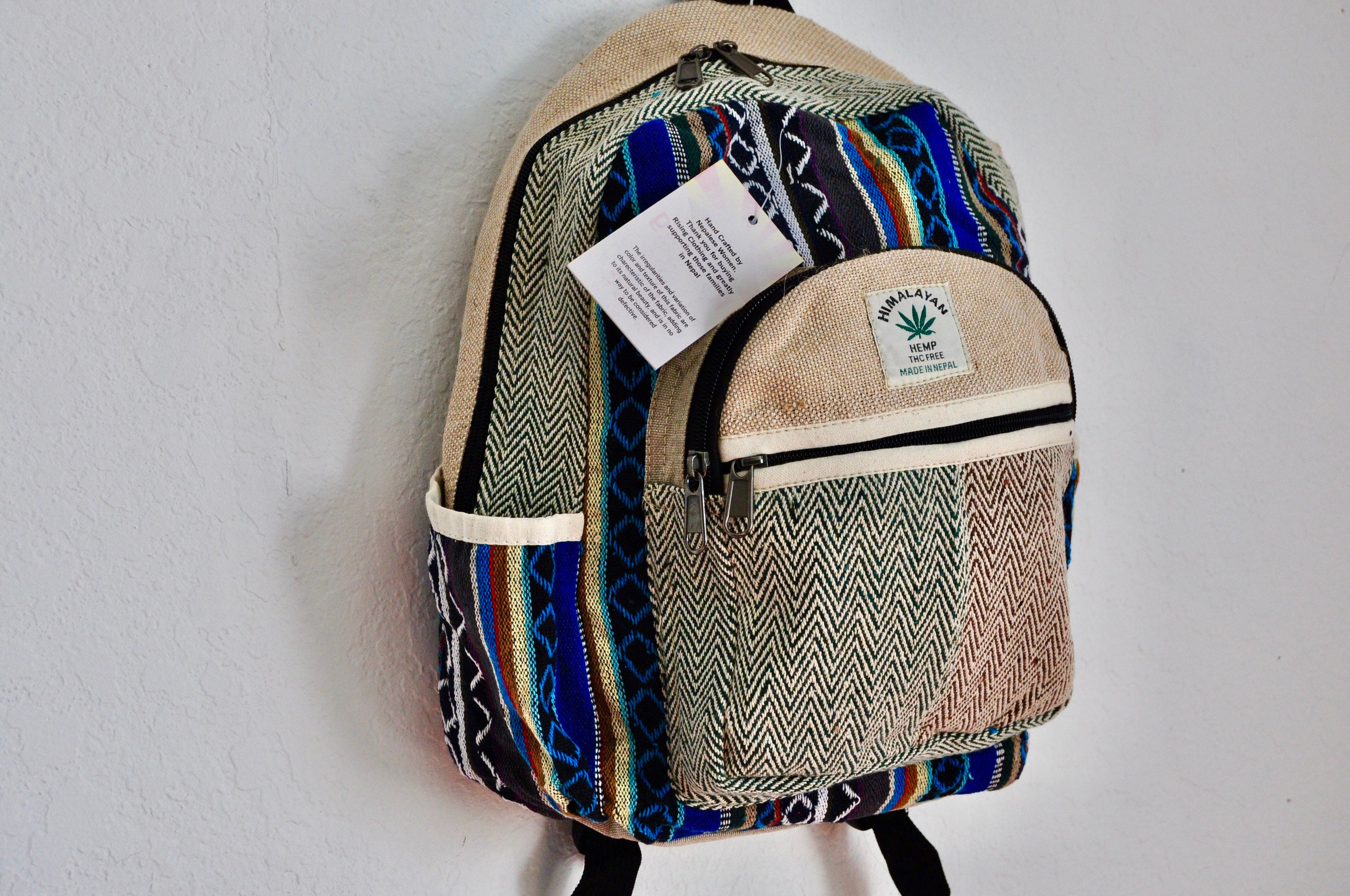 Mochila de cáñamo mochila hippie Etsy