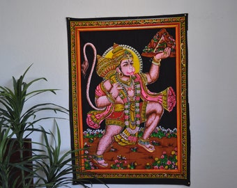 Poster del dio indù Hanuman, Lord Hanuman con decorazione murale in sequenza, arazzo