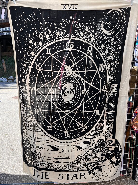 Tapestry Star Tarot Card wall Decor 54x84 Star Tarot Card Marble