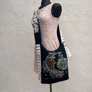 Embroidered sun moon crossbody bag,moon and sun satchal