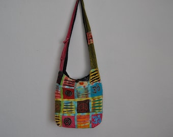 hobo crossbody bag, hippie bag, handmade crossbody bag