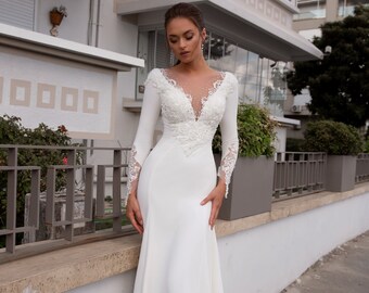 tight long wedding dresses