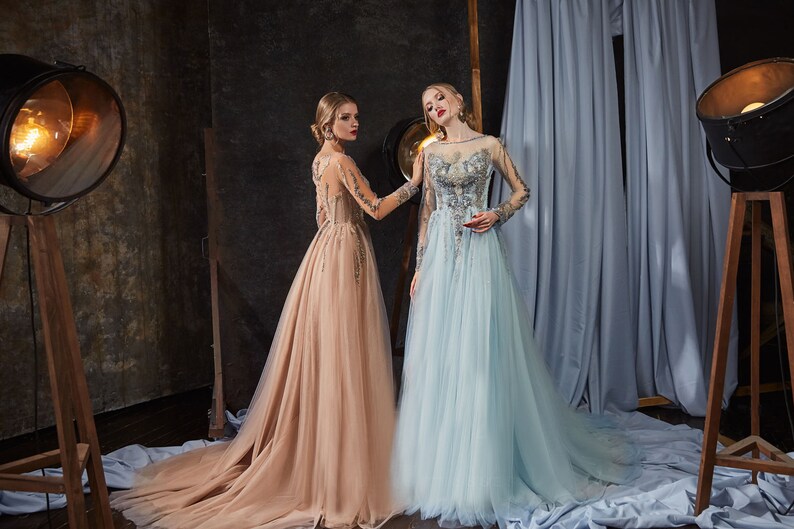 Romantic Prom Dresses Wedding Dress Floral Flowers Ball Etsy