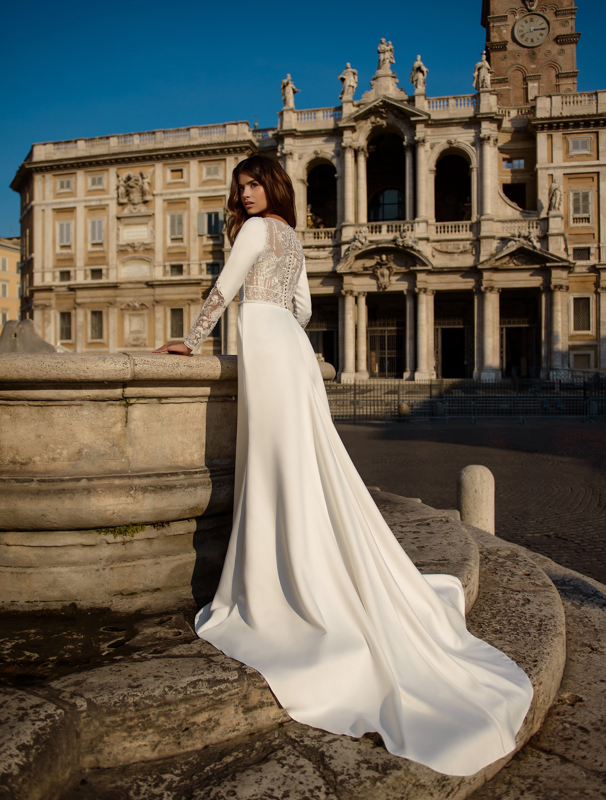 Wedding Dress Custom Made Matching Lace Veil and Flower
