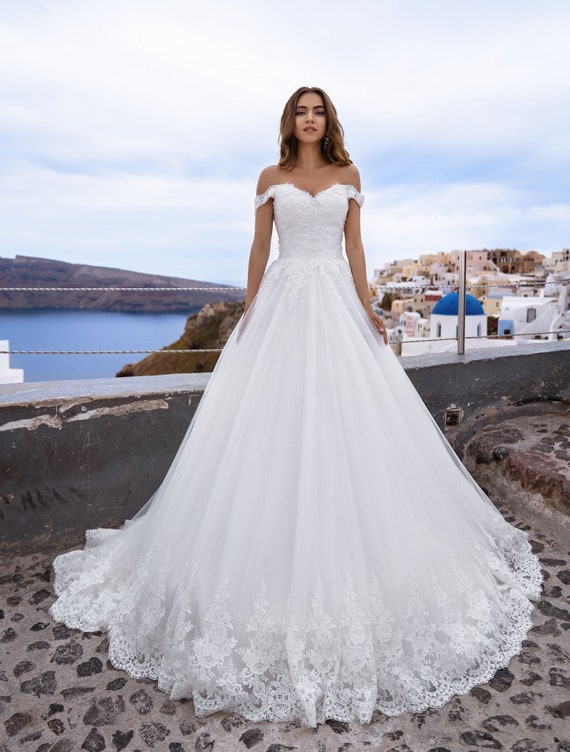 Wedding Dress Lace Wedding Dress No Sleeve Bridal Gown A line