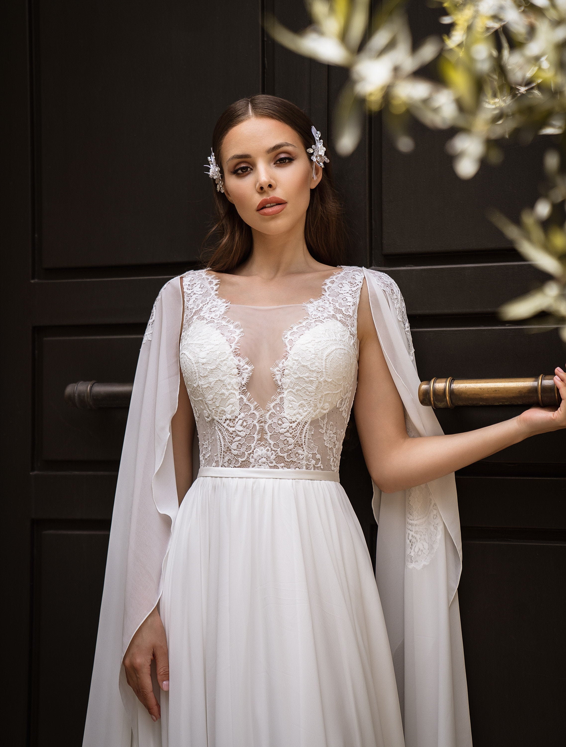 Long A-line Silhouette Wedding Dress Individual Size Wedding | Etsy