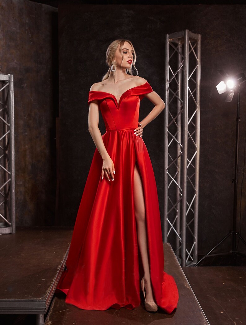 Off Shoulders Evening Dress A-line Gown Off Shoulder image 0