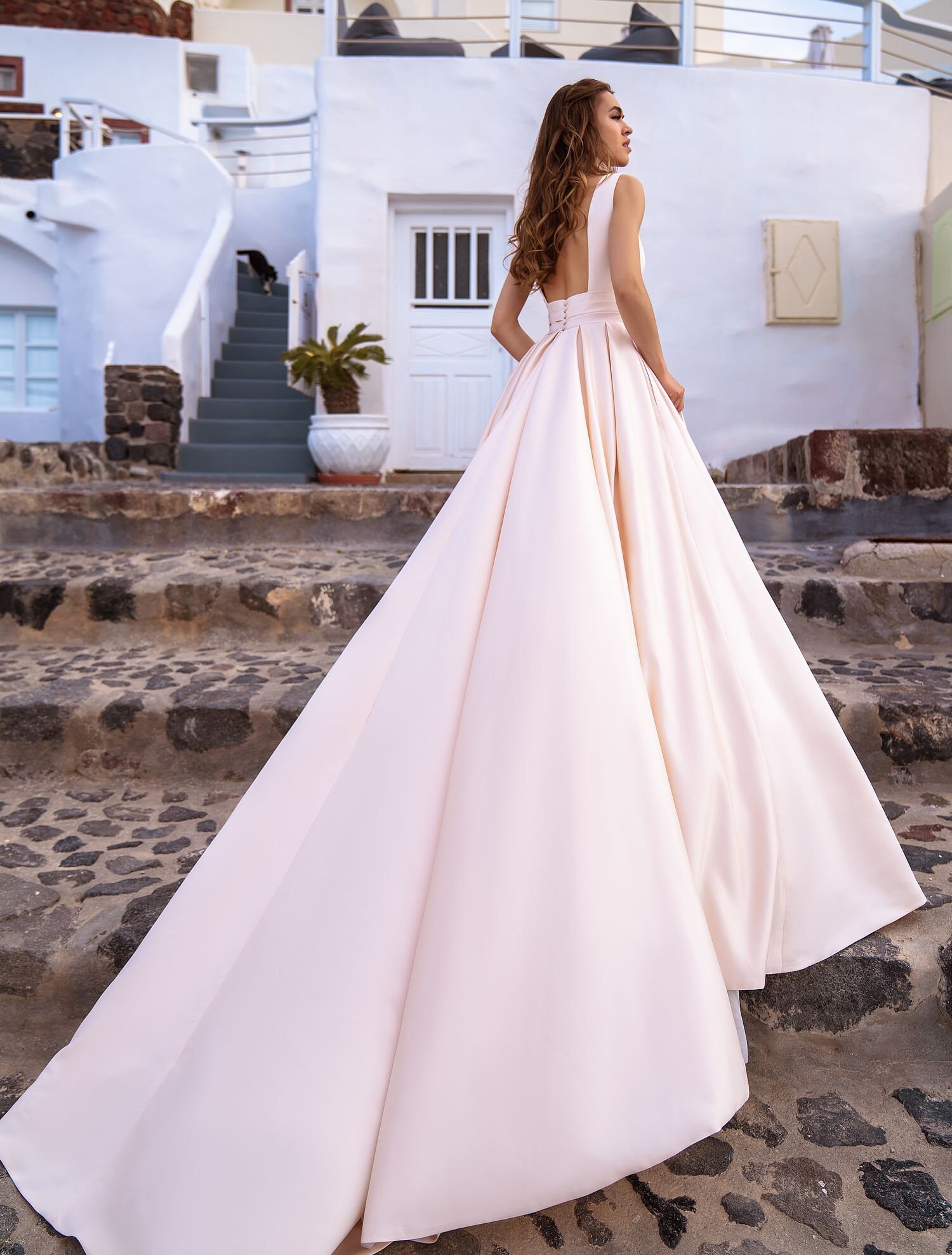 Ivory Blush Wedding Dress Simple Wedding Dress Modest Etsy