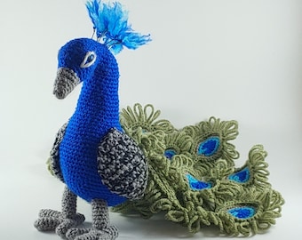 lifelike peacock stuffed animal