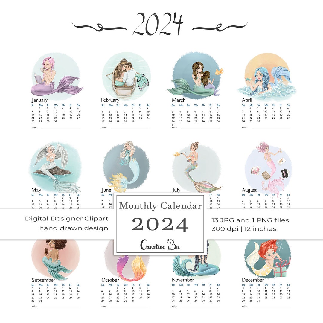 Calendrier 2024 à imprimer avec animaux mignons, saisonnier, 12 pages par  mois, téléchargement immédiat, calendrier d'art mural pour chambre  d'enfant, modèle de planificateur d'Instagram -  France