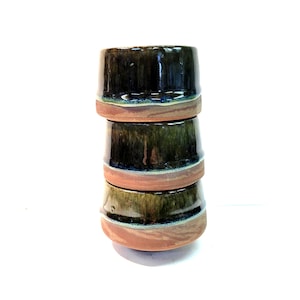 Handgemachte japanische Teetassen – Blaue Glasur -  Fire & Nature Edition