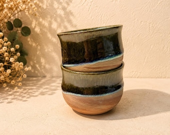 Handgemachte Teetassen – Blaue Glasur -  Fire & Nature Edition