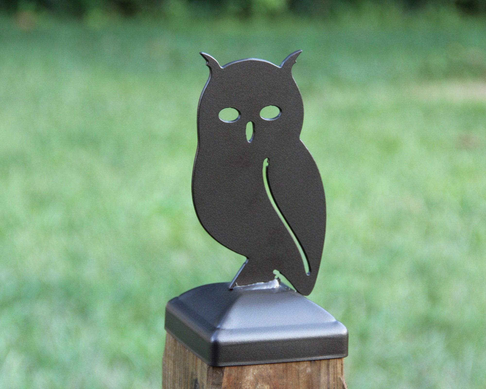 Owl Post Cap For Wood Fence Post Owl Finial post topper Etsy