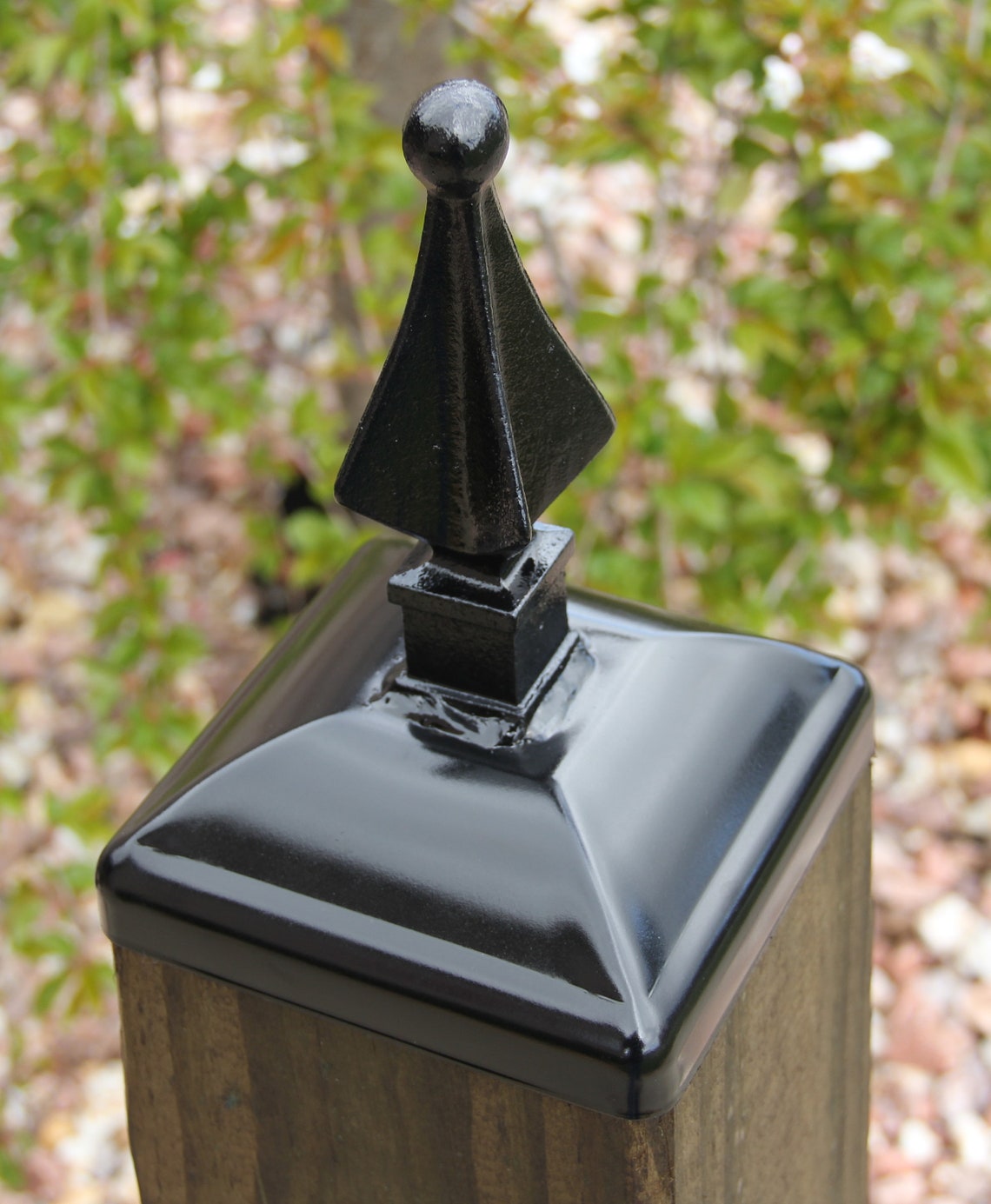 6x6 Post Cap Quad Spear Fence Topper 6x6 Post Finial Post Etsy