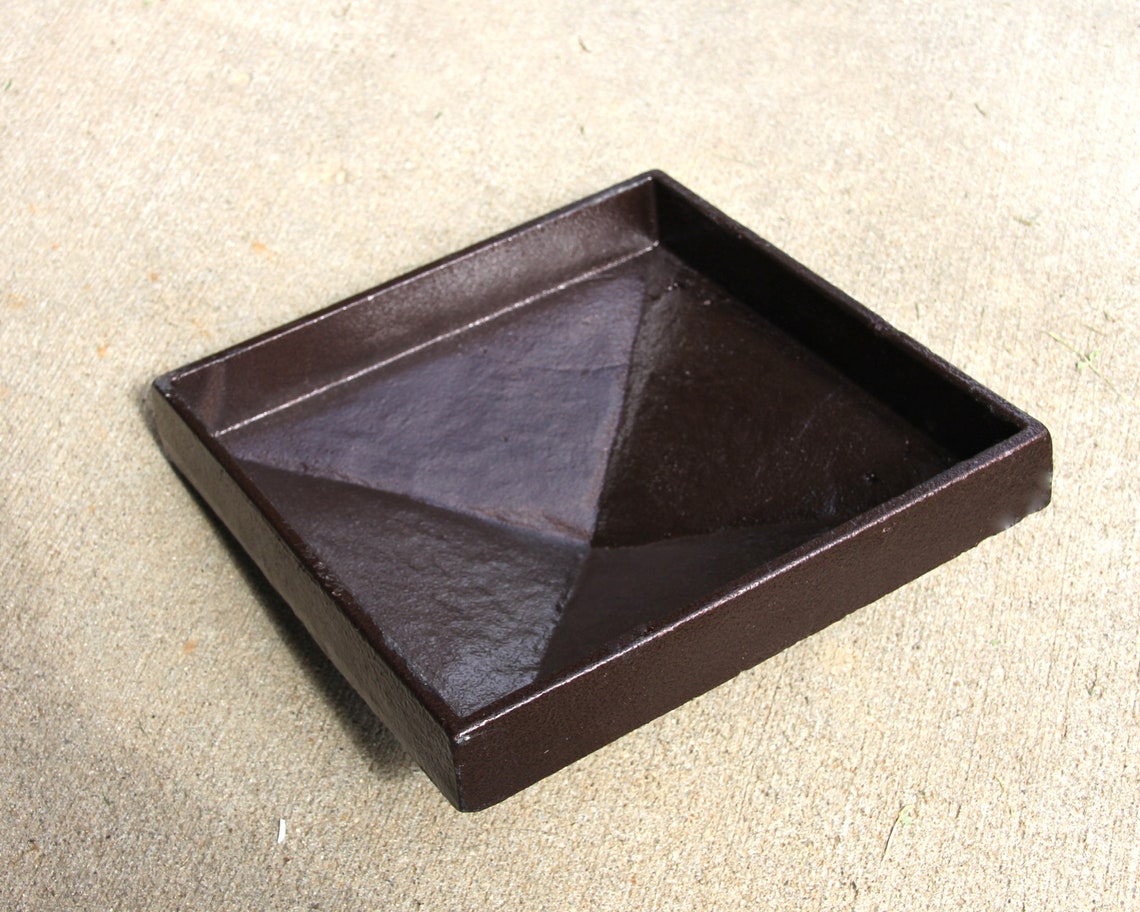 9 X 9 Inch Cast Iron Post Cap True Sized Post Caps Heavy Etsy