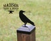 Raven Post Cap for 4x4 Wood Fence Post, Bird Finial Post Topper, Perched Crow Post cap, Fence Decor 