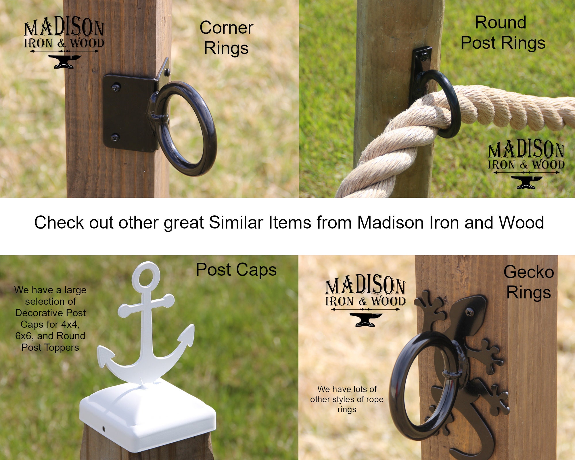 Nautical Rope Fence Rings Heavy Duty for Round Post and Etsy