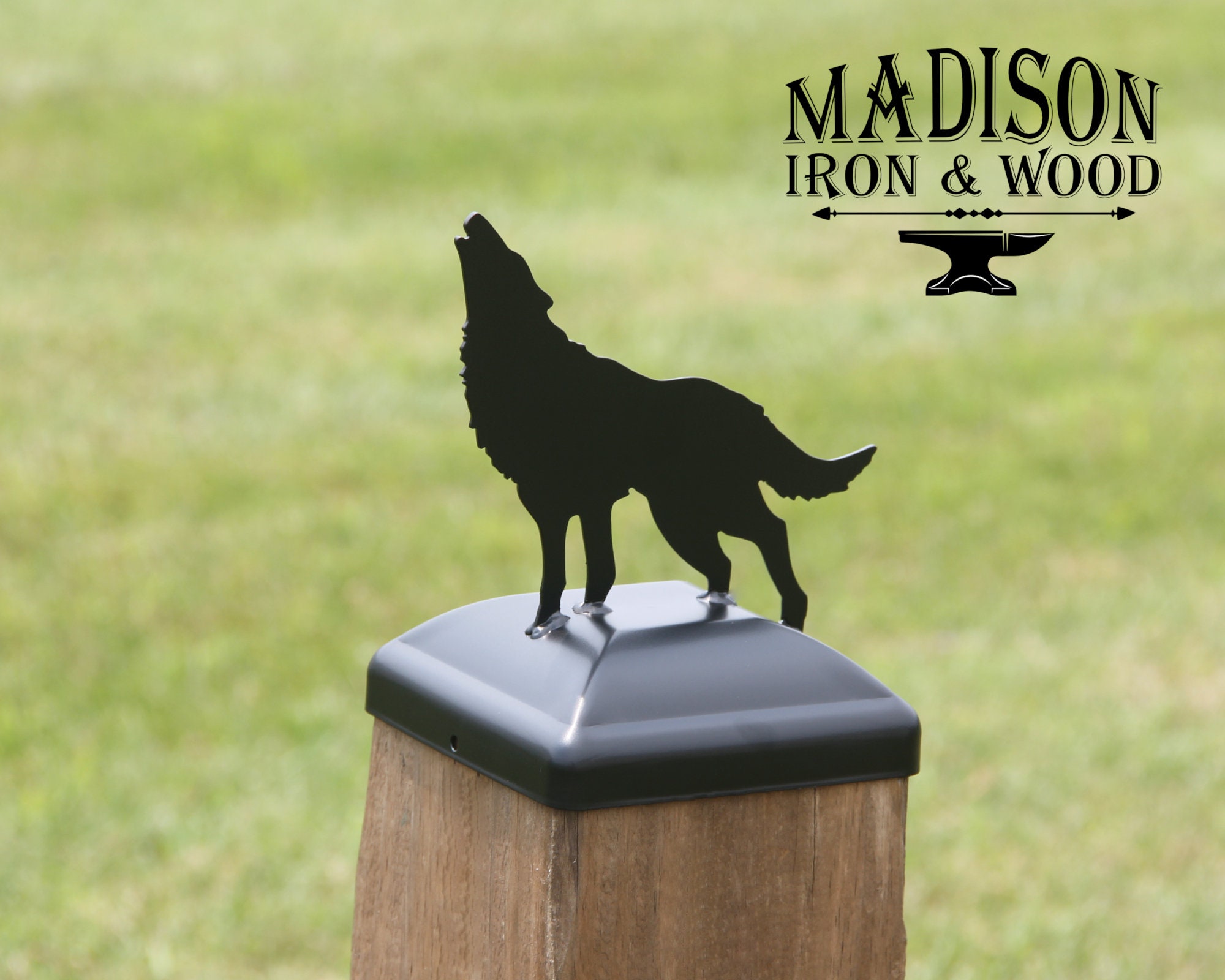 Wolf Post Cap for 6x6 Wood Fence Post Wolf Post Finial Wolf Etsy