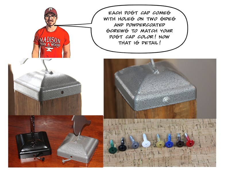 Steel 4x6 Post Caps for Wood Fence Post Etsy