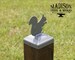 Squirrel Post Cap for 4x4 Wood Fence Post, 3-1/2'x3-1/2' actual size post cap, Finial post topper, fence post caps, fence finials 