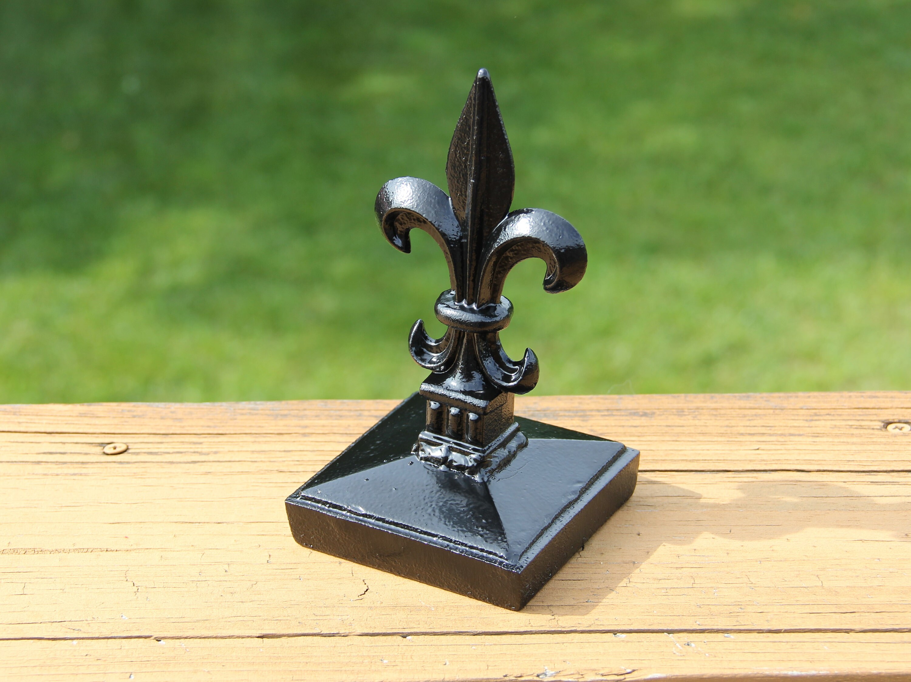 3 X 3 Inch Cast Iron Post Cap True Sized Post Caps Heavy Etsy