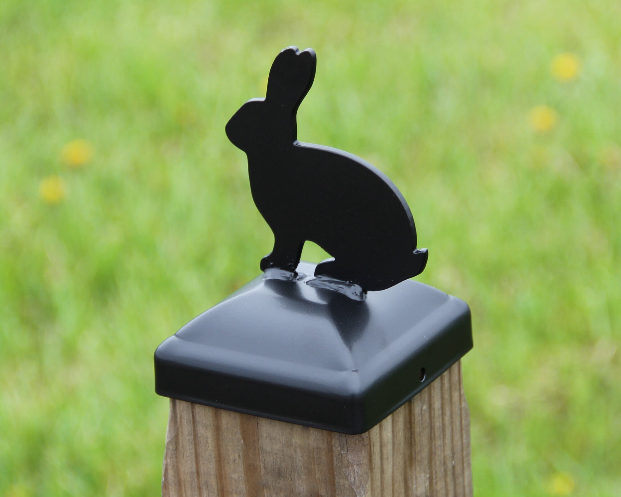 Bunny Post Cap for 4x4 Wood Fence Post Rabbit Finial post Etsy