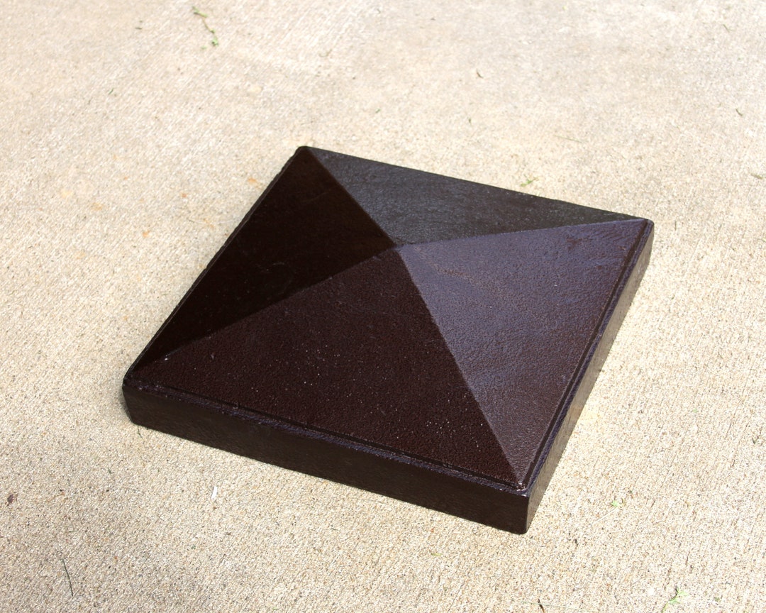9 X 9 Inch Cast Iron Post Cap, True Sized Post Caps, Heavy Duty Pyramid