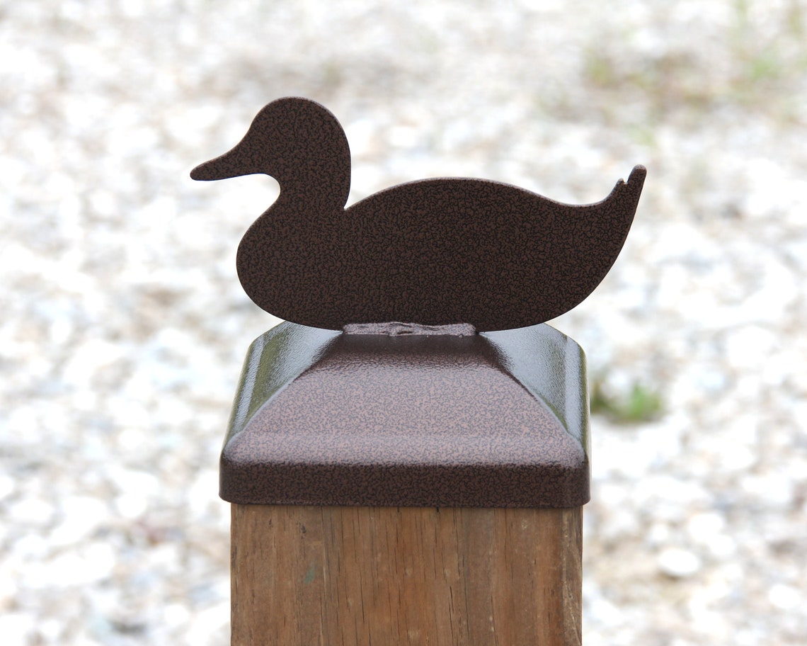 Duck post Cap for 6x6 Wood Fence Post Decorative Duck Post