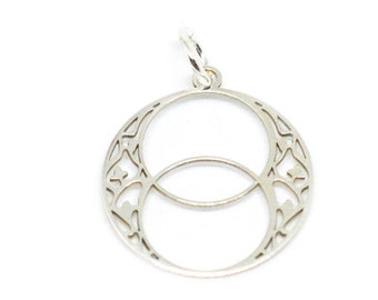 Vesica piscis 925 silver pendant, spiritual jewelry, protection, women's gift, exclusive design, delicate pendant