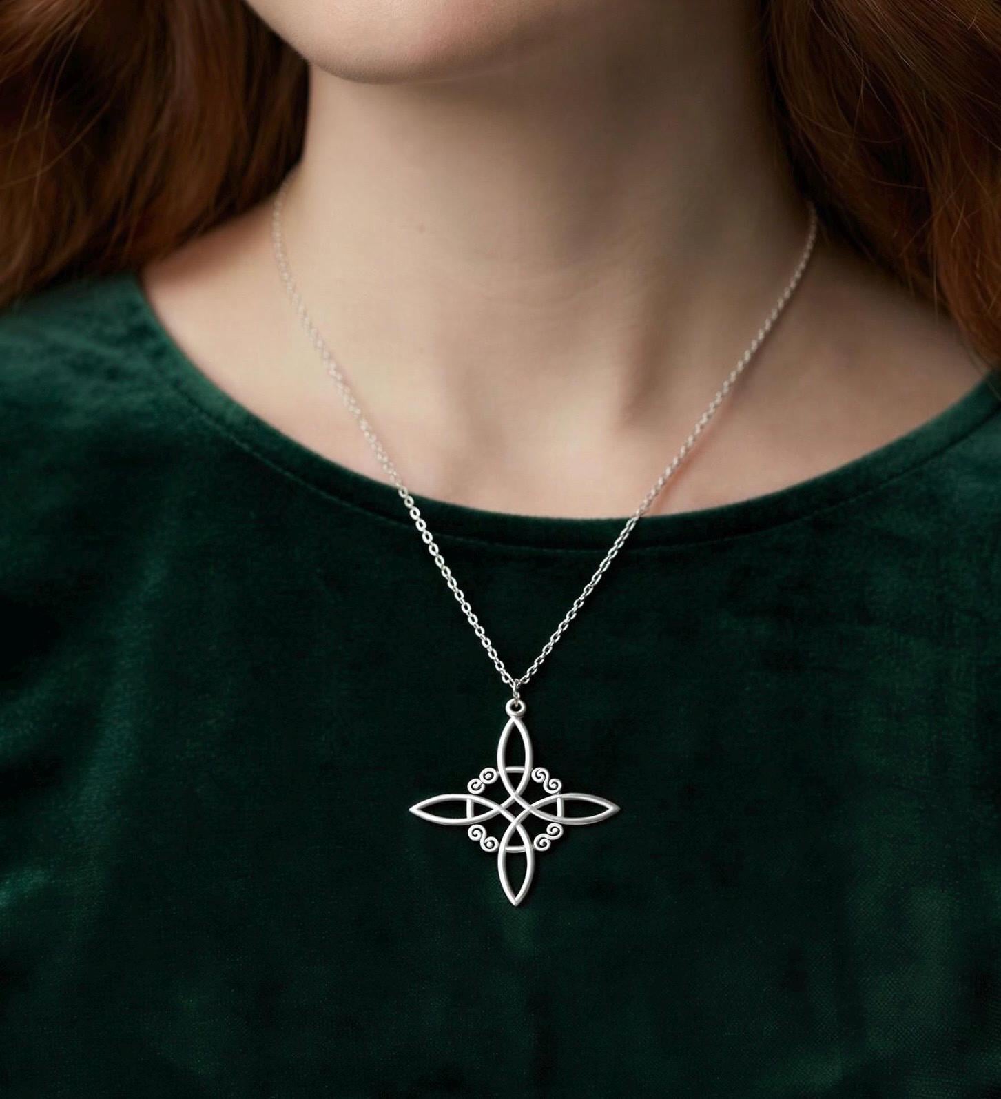 Braccialetto JERWLI Con Nodo Della Strega – Argento 925, Simbolo Celtico Protettivo, Con Scatola Regalo