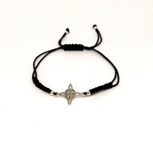 Pulsera nudo brujas, macrame, plata 925, bruja, wicca, regalo esoterico, amuleto feminidad, ajustable, boho, original, celta, símbolo