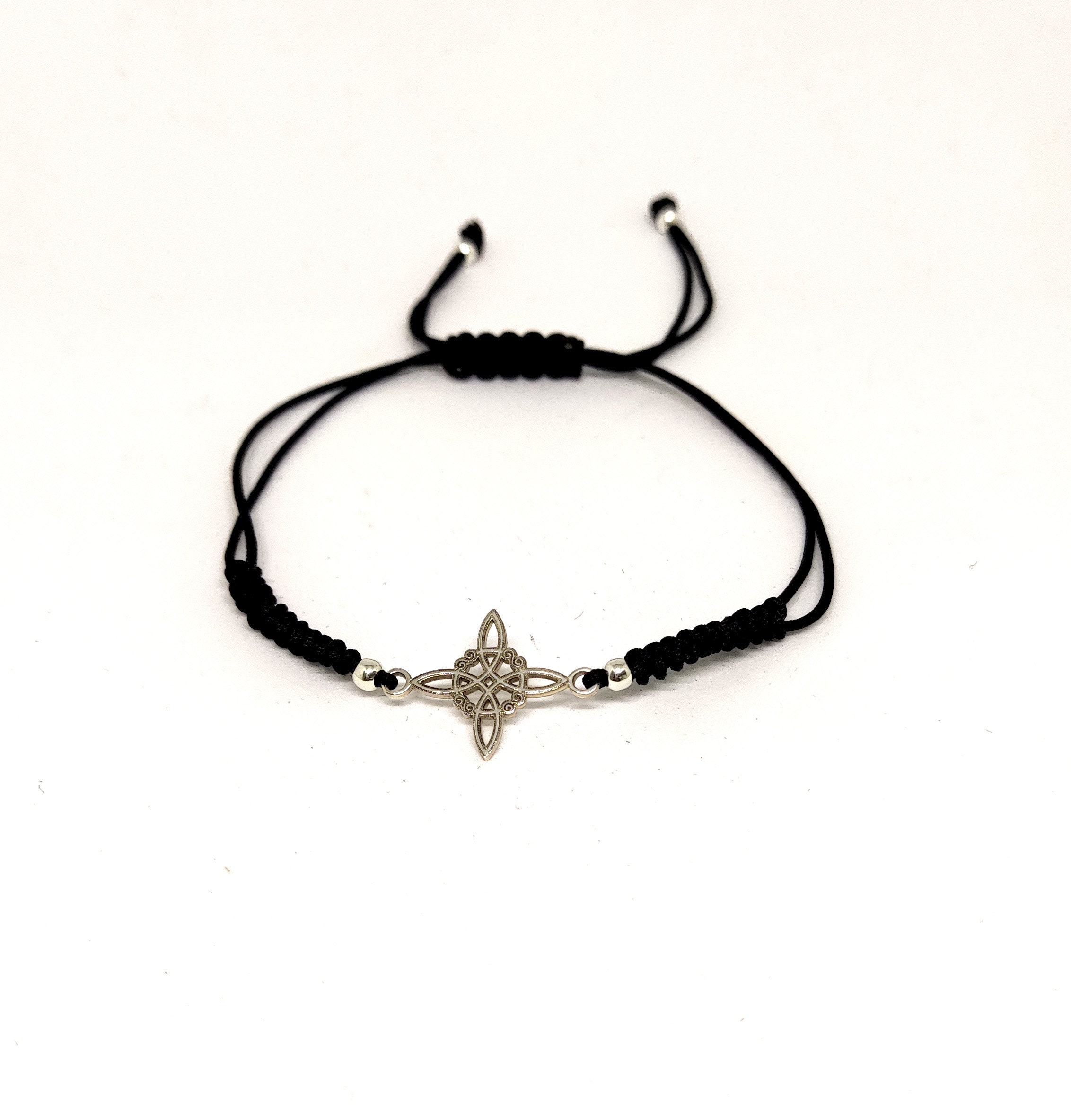 YAFEINI Pulsera De Nudo De Brujas, Pulsera De Plata De Ley, Nudo De Bruja, Joyería De Bruja Contra El Mal De Ojo Para Mujer, Plata Esterlina, No Es Una Piedra Preciosa