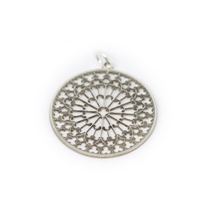 Rosetón notredame plata 925