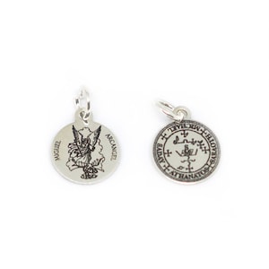 Arcangel San Miguel pendentif médaille 18 mm sterling argent